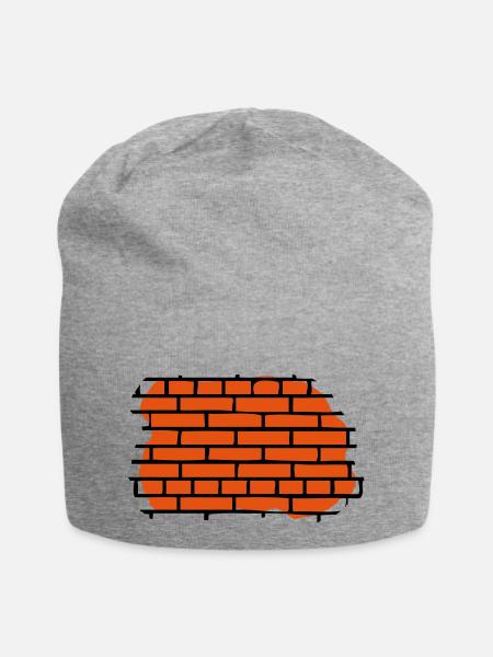 mauer - wall - Jersey-Beanie - Grau meliert