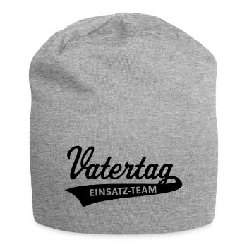 Vatertag Einsatz-Team Schriftzug - Jersey-Beanie - Grau meliert - Vorne
