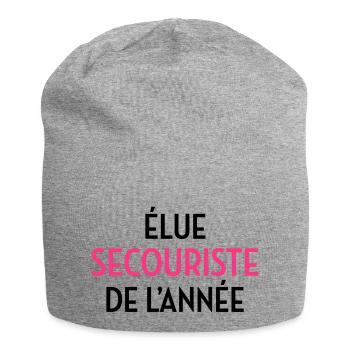 Erste Hilfe / Retter / Retterin / Arzt - Jersey-Beanie - Grau meliert - Vorne