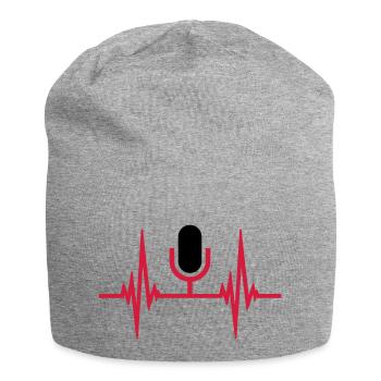 Herzschlag Puls Mikrofon - Jersey-Beanie - Grau meliert - Vorne