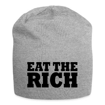 Eat the rich - Jersey Beanie - heather grey - Front