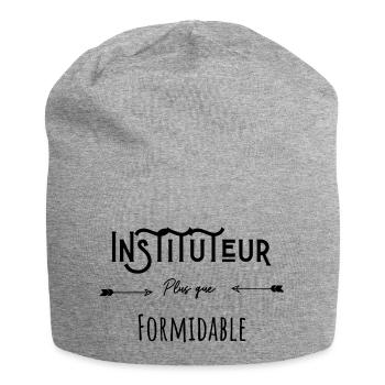 Instituteur plus que formidable cadeau original - Bonnet en jersey - gris chiné - Devant