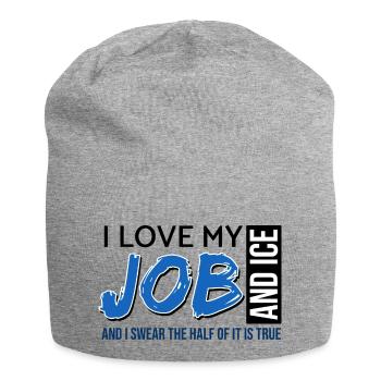 i love my job ice cream work stem colleagues color on - Jersey Beanie - heather grey - Front