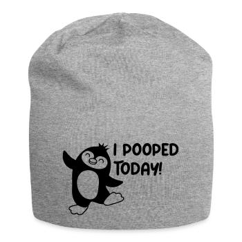 I pooped today witzig - Jersey-Beanie - Grau meliert - Vorne