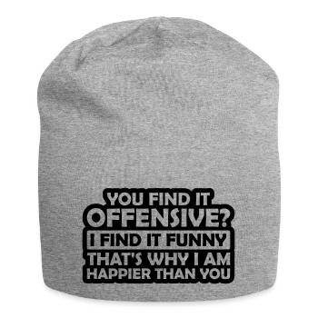You find it offensive - Jersey-Beanie - Grau meliert - Vorne