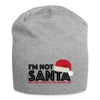 Je ne suis pas le Père Noël | Noël - Bonnet en jersey - gris chiné - Devant