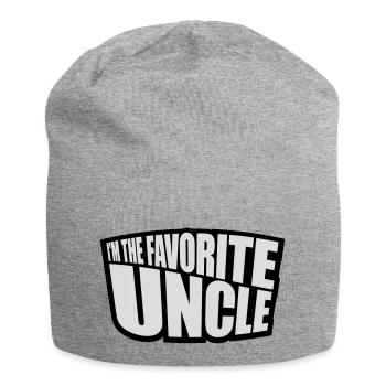 at The Favorite Uncle - Jersey Beanie - heather grey - Front