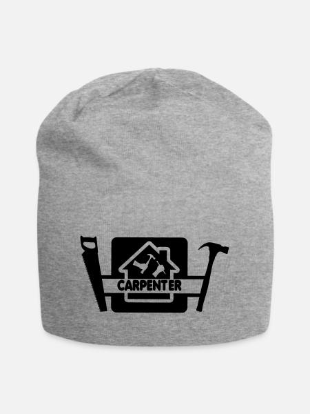 Logo mit Text Schreiner - Jersey-Beanie - Grau meliert