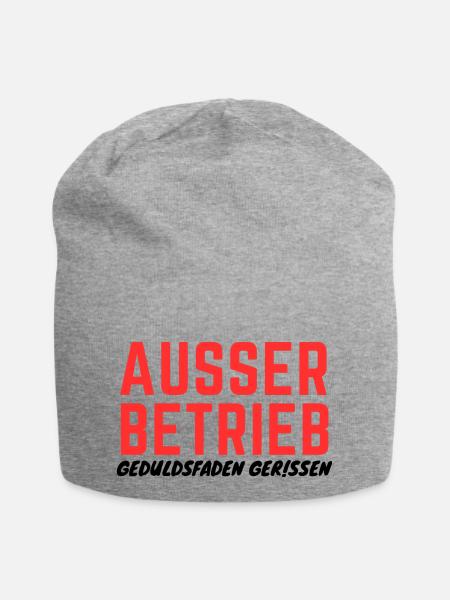 Ausser Betrieb!!! Geduldsfaden Gerissen!!! - Jersey-Beanie - Grau meliert