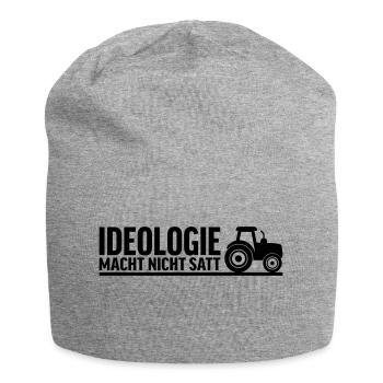 Ideology doesn't fill you up - Jersey Beanie - heather grey - Front
