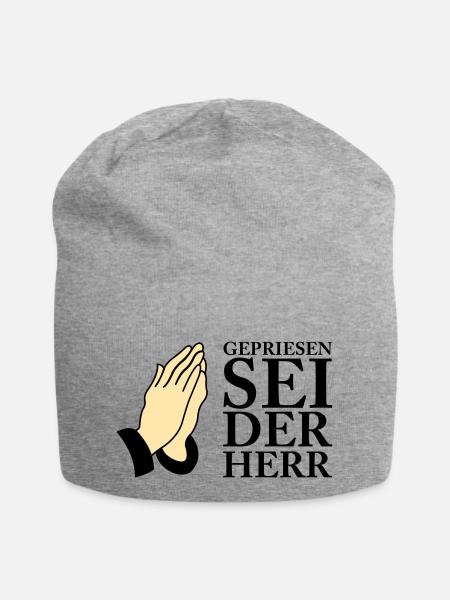 Praise be to the Lord 02 - Jersey Beanie - heather grey
