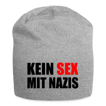 kein sex mit nazis - Jersey-Beanie - Grau meliert - Vorne