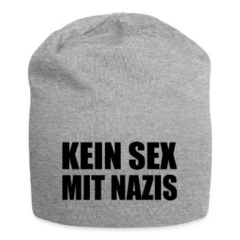 kein sex mit nazis - Jersey-Beanie - Grau meliert - Vorne