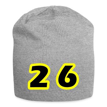 Symbole du chiffre 26 - Bonnet en jersey - gris chiné - Devant