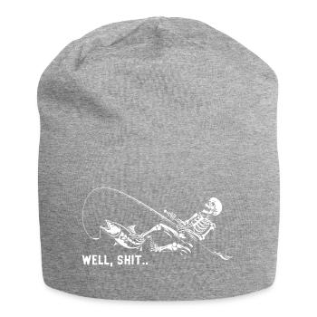 Well Shit Skeleton Lost Fish Fishing Halloween - Jersey-Beanie - Grau meliert - Vorne