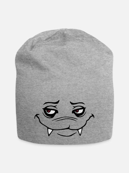 monster - Jersey-Beanie - Grau meliert