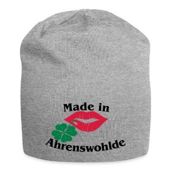 Made in Ahrenswohlde - Jersey-Beanie - Grau meliert - Vorne