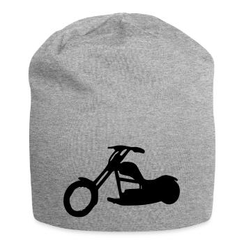Motorrad - Bike - Chopper - Jersey-Beanie - Grau meliert - Vorne