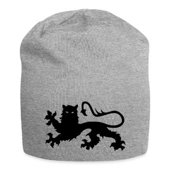 Lion Norman leon Leopard Löwe leão leone - Jersey-Beanie - Grau meliert - Vorne