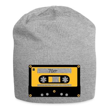 Kassette 70er - Jersey-Beanie - Grau meliert - Vorne