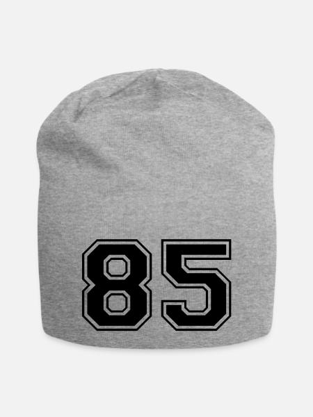 85 - Jersey-Beanie - Grau meliert