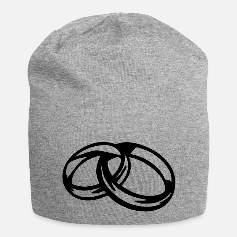 Eheringe - Wedding Band - Jersey-Beanie - Grau meliert