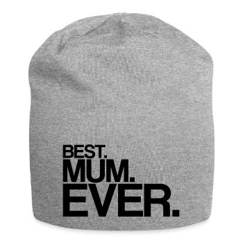 best mum ever - Jersey Beanie - heather grey - Front