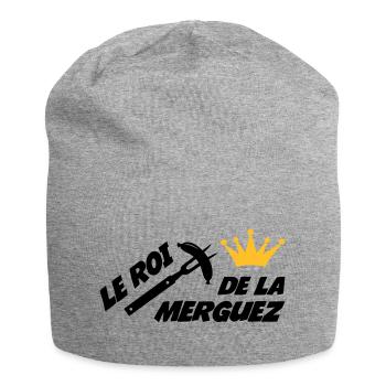 Le Roi de la Merguez ! - Bonnet en jersey - gris chiné - Devant