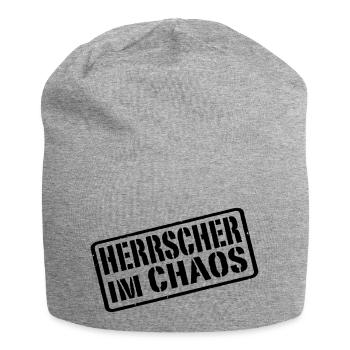 Herrscher im Chaos - Jersey-Beanie - Grau meliert - Vorne