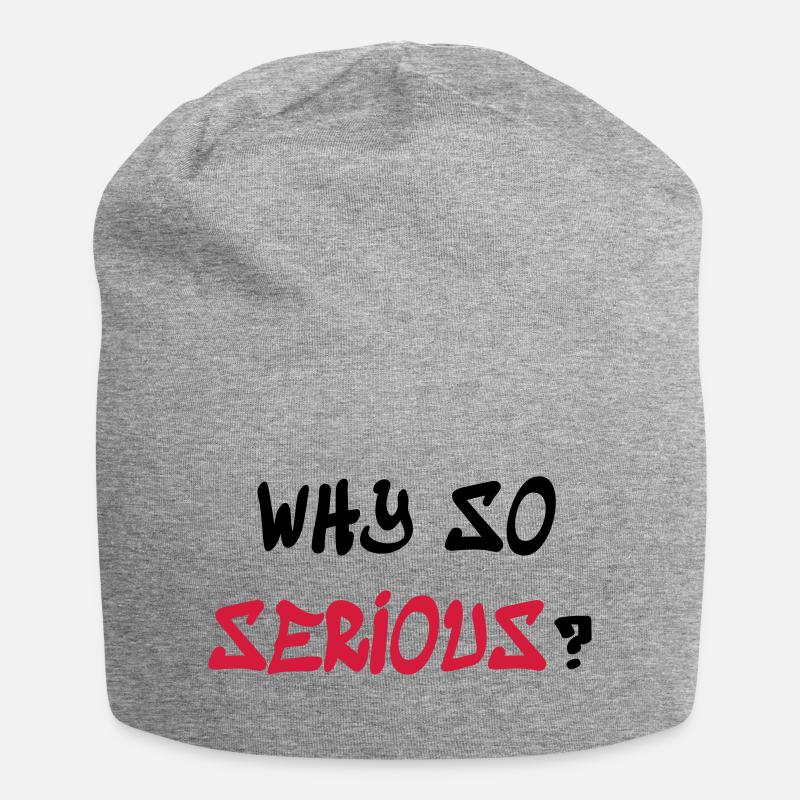 Pourquoi si sérieux - Bonnet en jersey - gris chiné