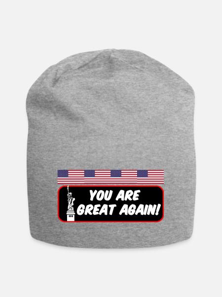 USA Amerika Biden Sprüche - Jersey-Beanie - Grau meliert