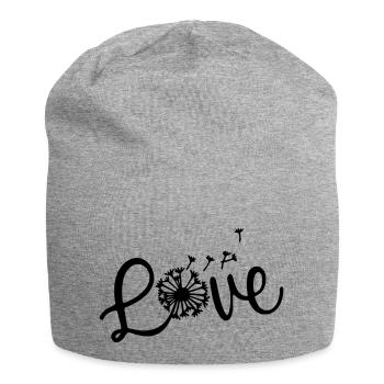 Love Dandelion - Jersey Beanie - heather grey - Front