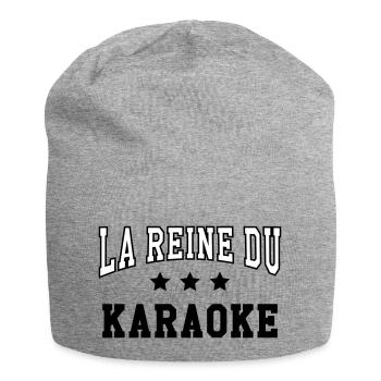 La Reine du Karaoké - Bonnet en jersey - gris chiné - Devant