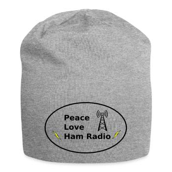 peace love ham radio tower - Jersey Beanie - heather grey - Front