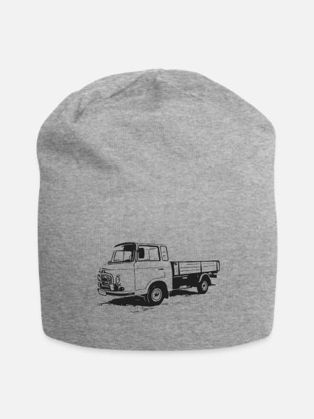 Barkas Pritsche - Pritschenwagen - Jersey-Beanie - Grau meliert