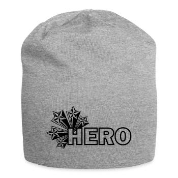 Mein Held Stern - Jersey-Beanie - Grau meliert - Vorne