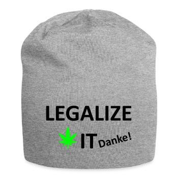 Legalize It weed Cannabis Marihuana - Jersey-Beanie - Grau meliert - Vorne