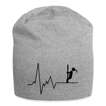 Herzschlag Pole Tänzerin - Jersey-Beanie - Grau meliert - Vorne