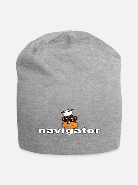 NAVIGATOR - Jersey-Beanie - Grau meliert
