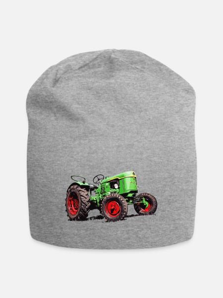 Alter Deutz Traktor D25 - Jersey-Beanie - Grau meliert