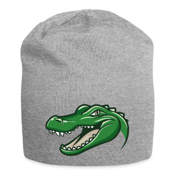 Grotschi das Krokodil - Jersey-Beanie - Grau meliert - Vorne