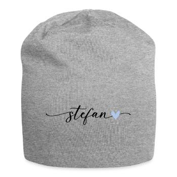 Stefan Name Calligraphy Font - Jersey Beanie - heather grey - Front