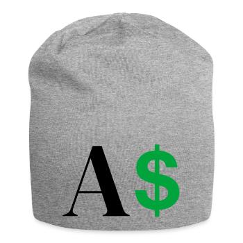 Dollar-Buchstabe - Jersey-Beanie - Grau meliert - Vorne