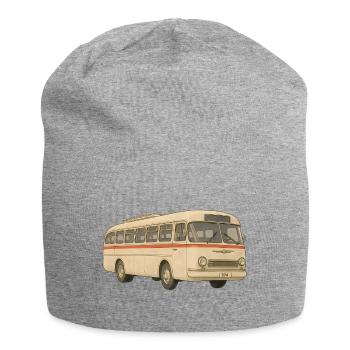 Rollende Erinnerung im Retrolook - Jersey-Beanie - Grau meliert - Vorne