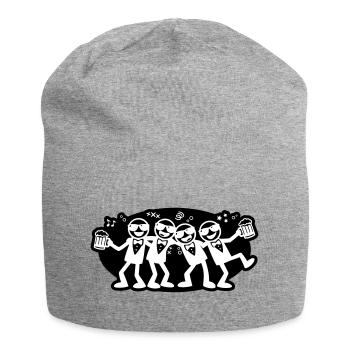 Bière du groupe d’amis du marié - Bonnet en jersey - gris chiné - Devant