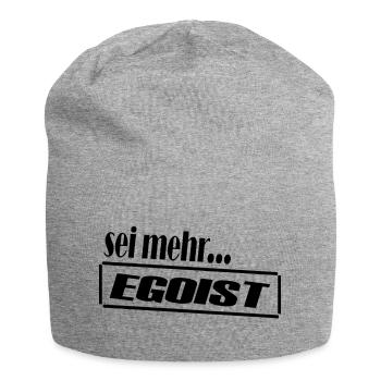 Egoist / Klarer Statement-Look - Jersey-Beanie - Grau meliert - Vorne