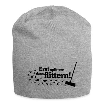 Polterabend Spruch - Jersey-Beanie - Grau meliert - Vorne