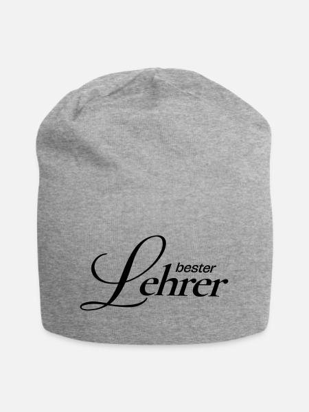 Beste Lehrer! - Jersey-Beanie - Grau meliert