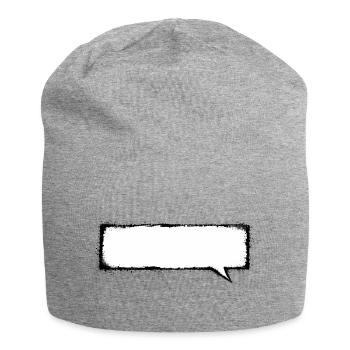 Sprechblase_Grunge_Banner - Jersey Beanie - heather grey - Front
