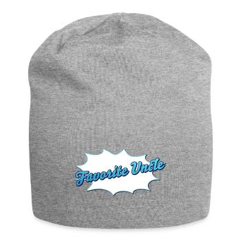 Schriftzug Favorite Uncle für den Lieblingsonkel - Jersey-Beanie - Grau meliert - Vorne